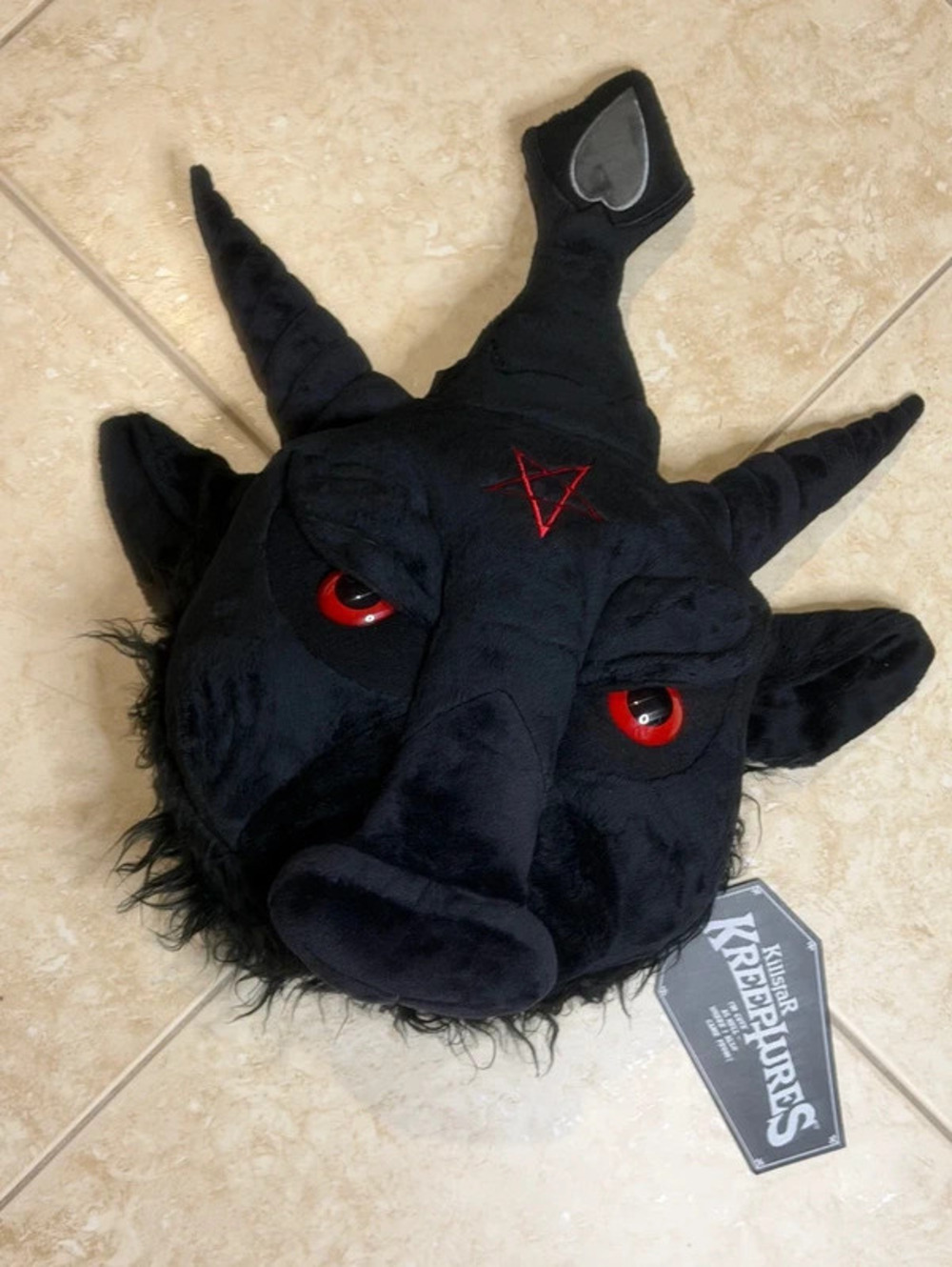 Killstar Kreeptures "Dark Lord" Baphomet Plush Cushion NWT Rare Retired